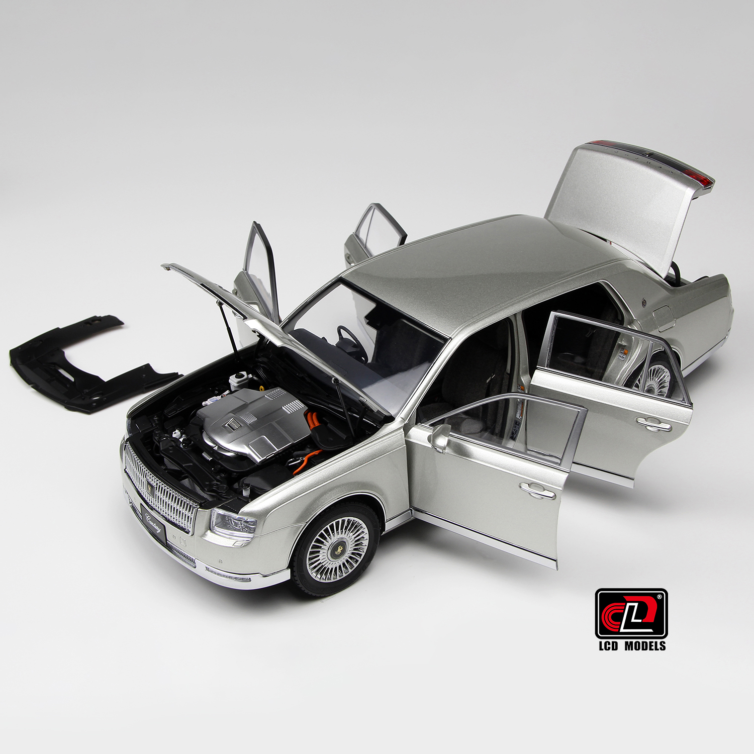 1-18 Toyota Century Diecast model car -Silver color-力成达