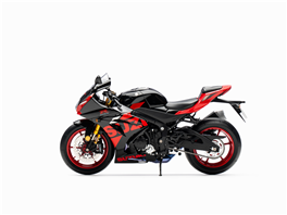 1-12 铃木GSX-R1000 摩托车 黑红双拼色